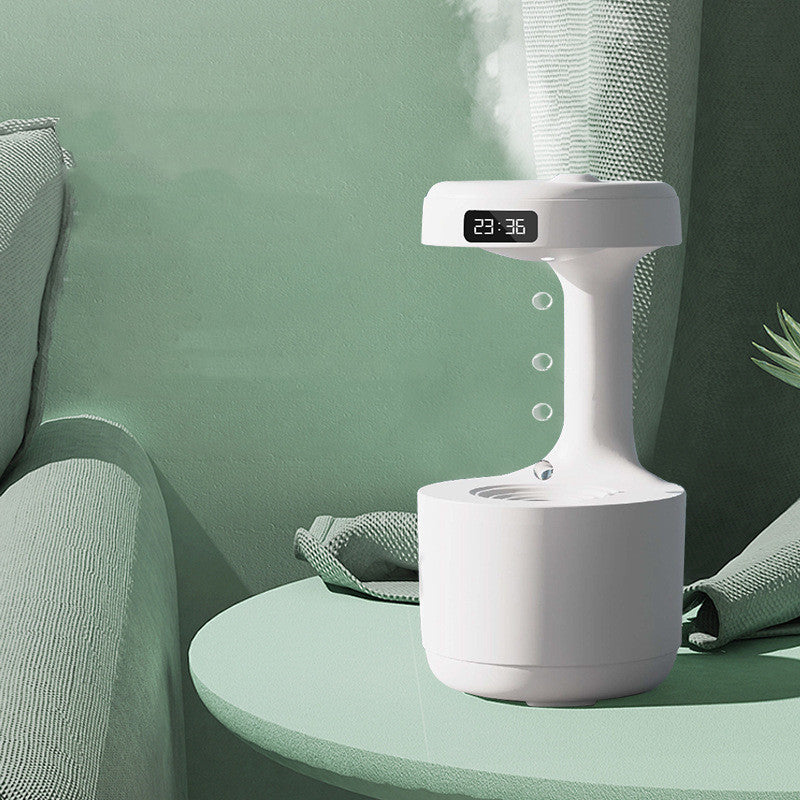 Anti-Gravity Water Drop Humidifier with Clock (Aromatiser)